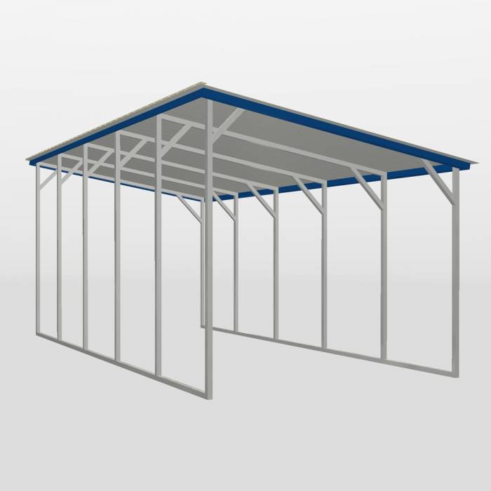Single Slope Carport | Rebel Outdoor Products Product Image